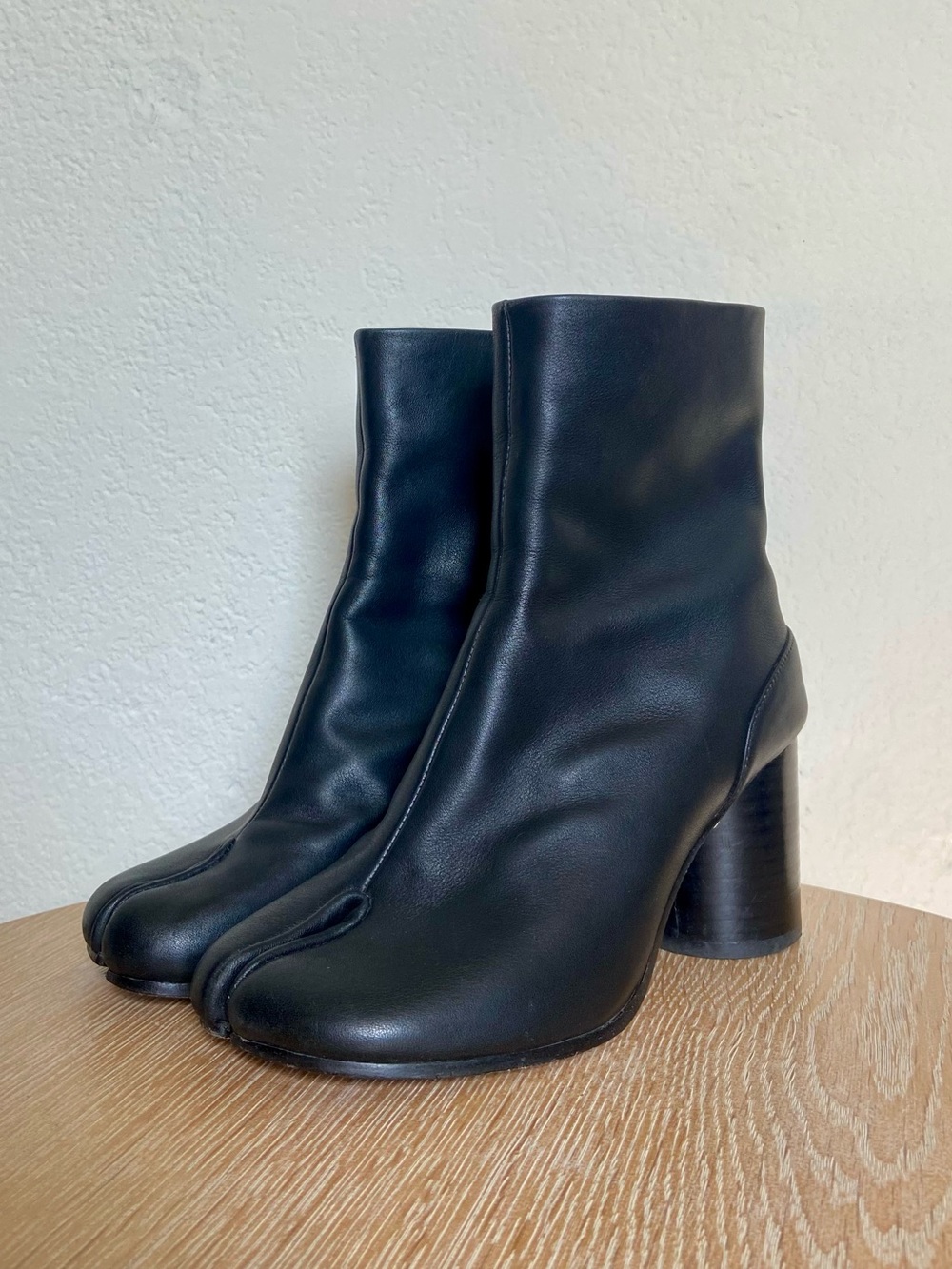 Black Tabi Boot Genuine Leather Size 36
